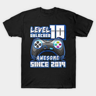 10th Birthday Gamer 10 Year Old Bday Boy Ten Son T-Shirt